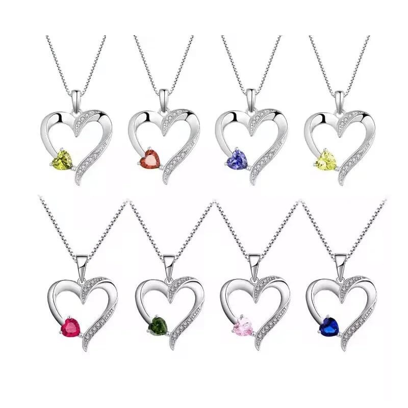 Hot Selling Love Heart Zircon Stainless Steel Necklace Jewelry Luxury Heart Pendant Necklace For Women Pendant Necklaces