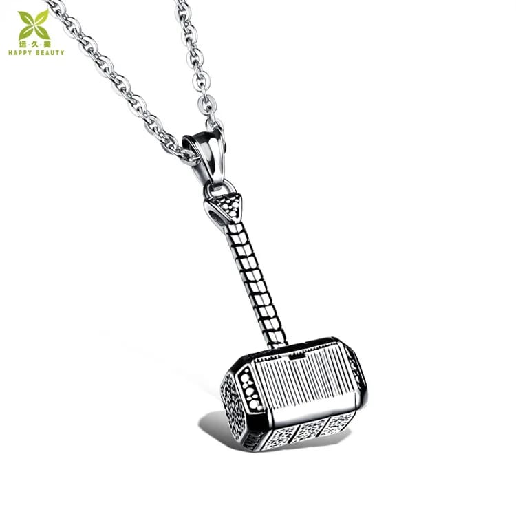 Thor’s Hammer Pendant Stainless Steel Men Necklace Pendant Necklaces