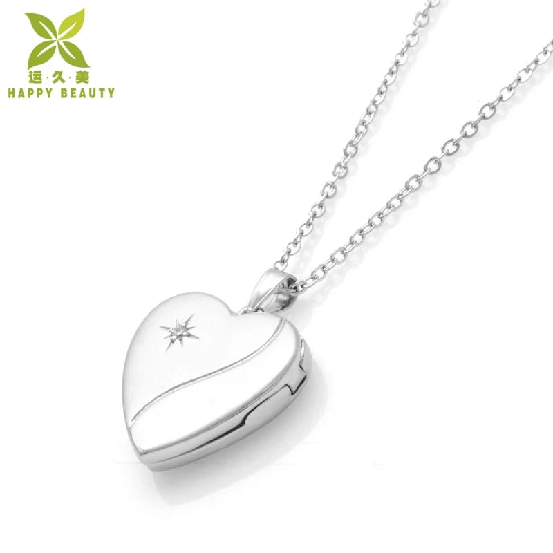 Souvenir Gift Fashion Custom Photo Frame Pendant Heart Locket Necklace Locket Necklace