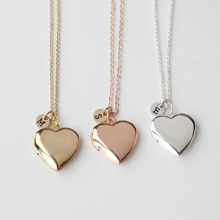 Wholesale 24k Gold Plated Heart Shape Long Chain Stainless Steel Locket Necklace Jewelry Locket Necklace