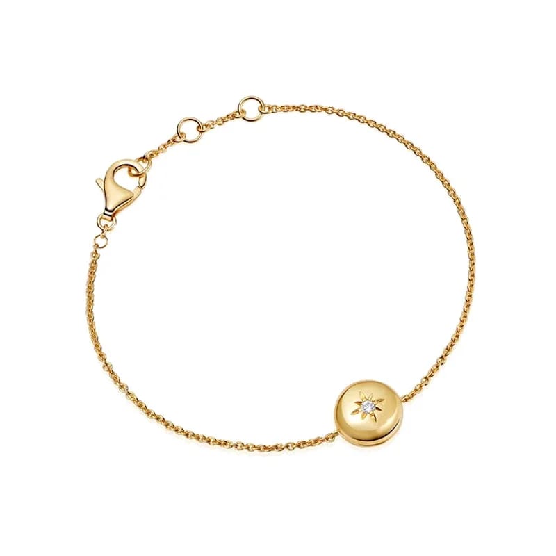 Custom Personalised Dainty 18k Gold Plated Biography Chain Memory Locket Bracelet Locket Necklace