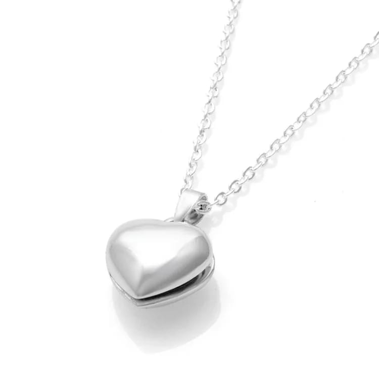 925 Silver Love Heart Shape Locket Pendant Necklace Locket Necklace