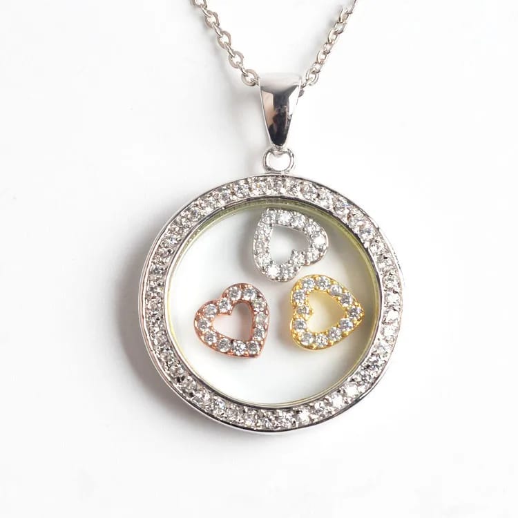 Custom Locket Photo Frame Pendant Necklace Empty Glass Pendant Locket Necklace