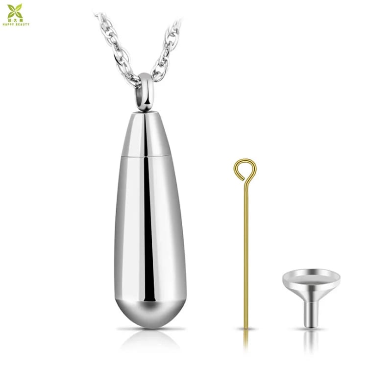 Stainless Steel Customized Smart Collection Perfume Bottle And Cremation Ashes Necklace Locket Necklace
