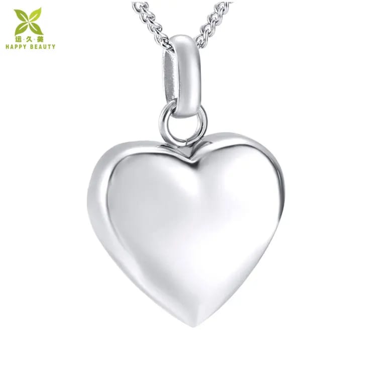 China Jewelry Stainless Blank Heart Cremation Urn Jewelry Necklace Wholesale Locket Necklace