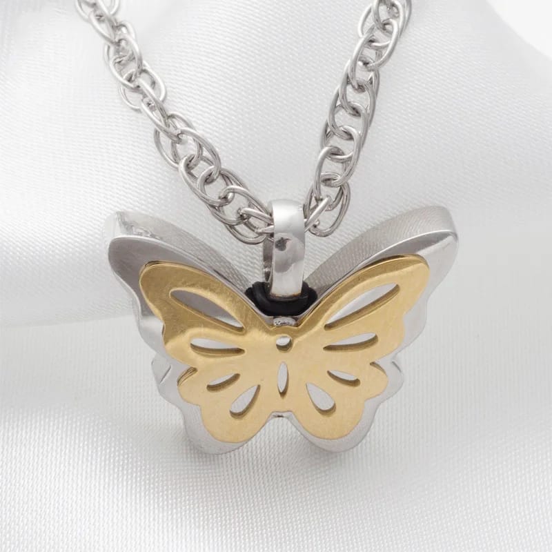 Wholesale Cremation Jewelry Butterfly Shape Urn Pendant Locket Necklace