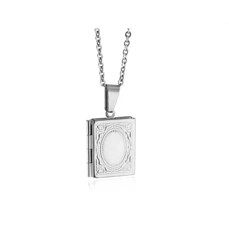Notebook Titanium Steel Personalized Digital Photo Frame Pendant Love Letter Locket Gift Locket Necklace