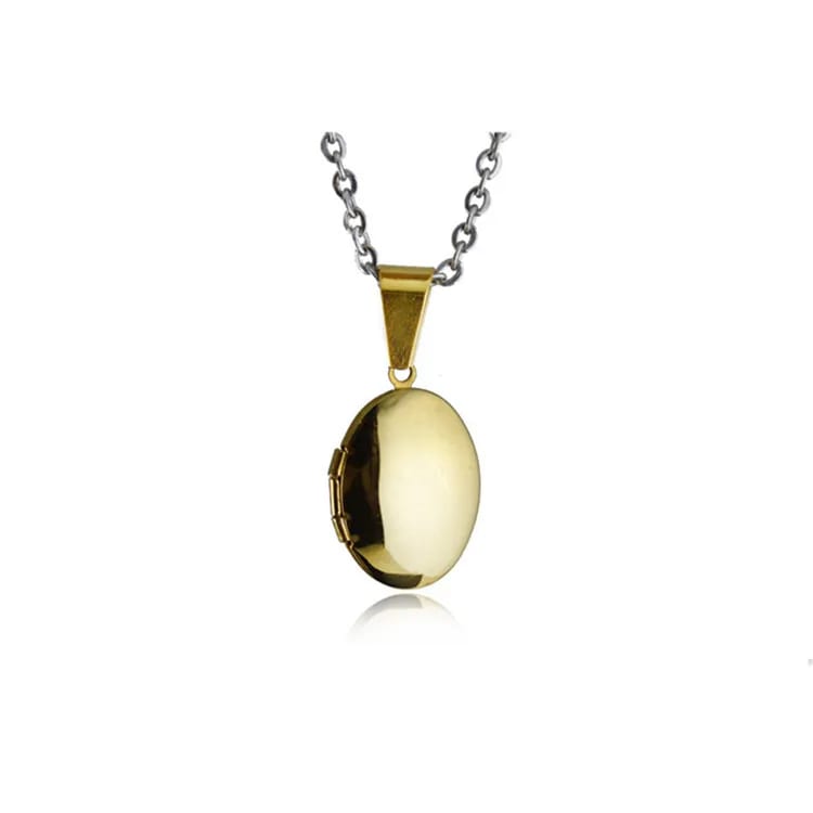 Photograph Lockets Photo Stainless Steel Oval Aromatherapy Locket For Good Memories Locket Necklace