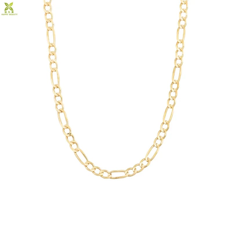 Custom Fashion Figaro Chain Necklace 14k Gold Cuban Link Necklace Wholesale Chain Necklace