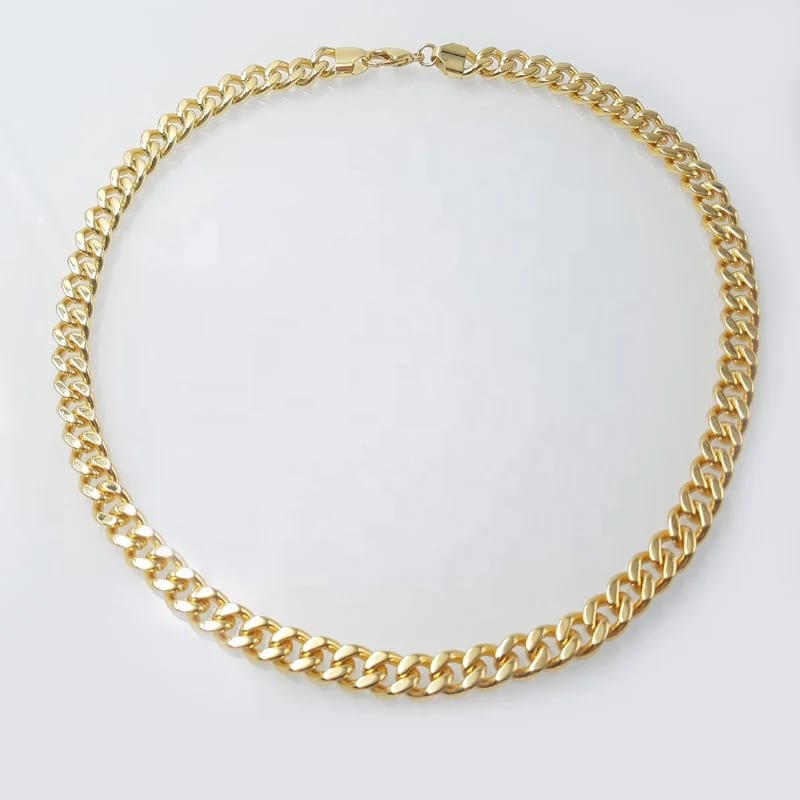 Fashion Jewelry Waterproof Cuban Link Chain Necklace Stainless Steel Mens Cuban Chain Necklace Jewelry Chain Necklace