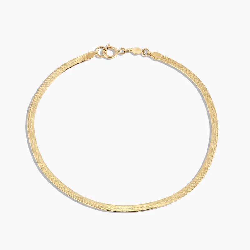 Snake Chain Bracelet Custom Stainless Steel Flexible Flat Herringbone Link Chain Bracelet For Women Chain Necklace