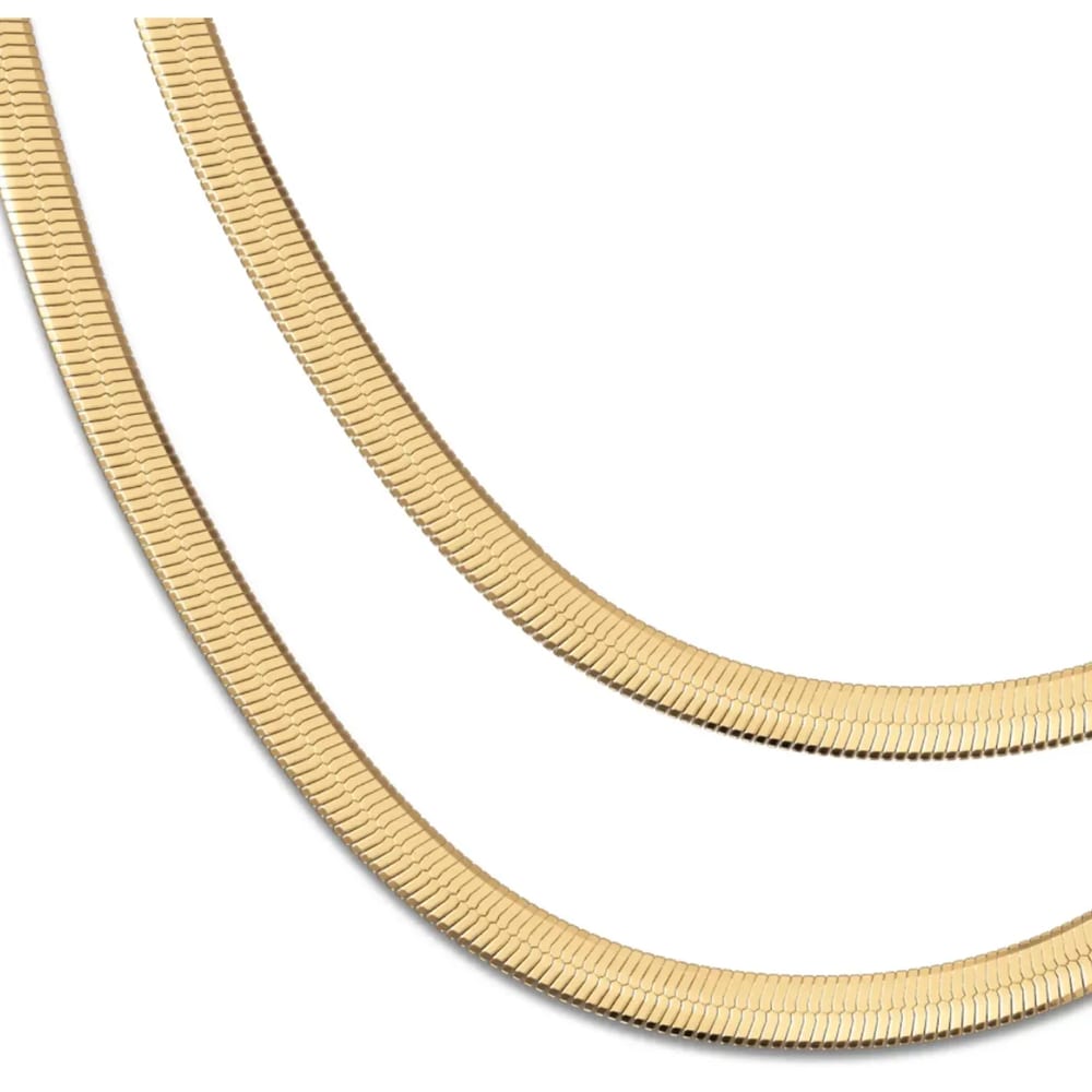 Mens Herringbone Yellow 14k Gold Plated 4 To14mm Wide 20″ 24″ 30″ Chain Necklace Chain Necklace