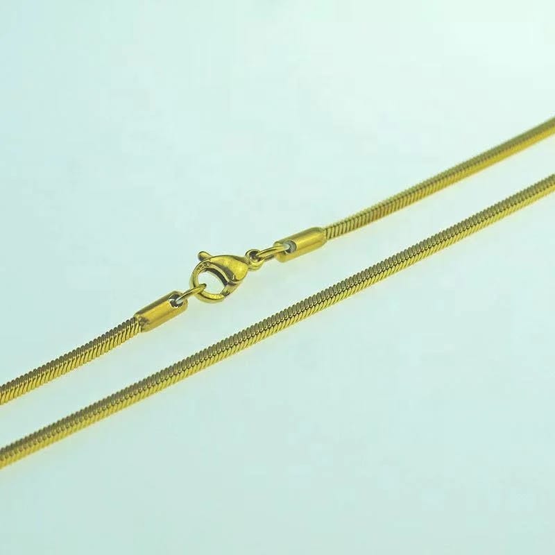 Hot Sell Waterproof Chain Necklaces Stainless Steel Jewelry Manufacturer Square Snake Chain Necklace Supplier Chain Necklace