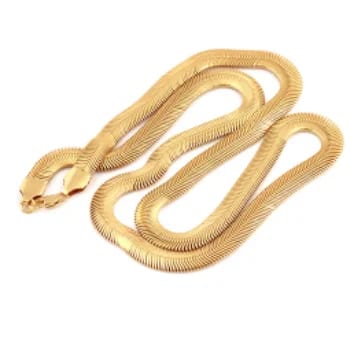 Fashion Fine Rapper Big Snake Shape Chain Necklace Jewelry Stainless Steel 18k Gold Plated Gift For Best Friend Chain Necklace