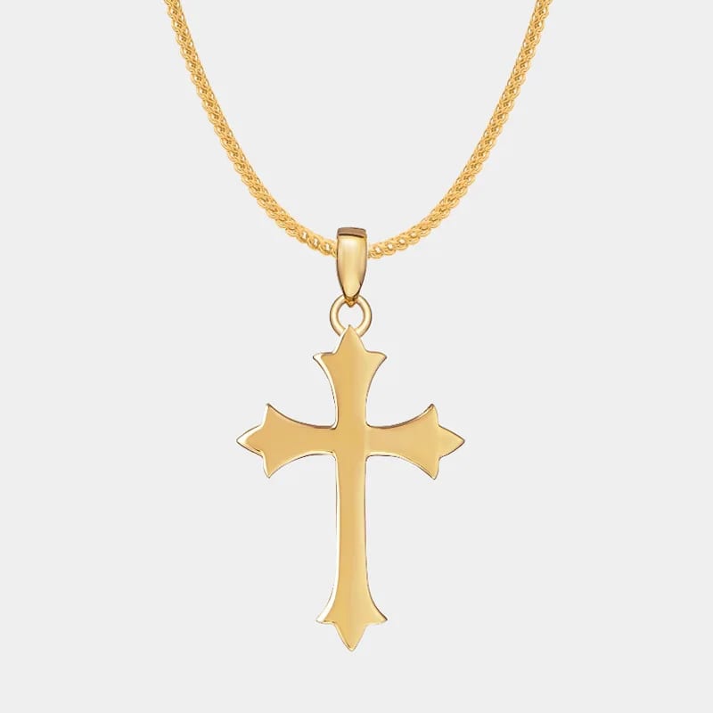Religious Jesus Jewelry 316l Stainless Steel Pendant Necklace Gothic Vintage Medieval Cross Pendant Necklace Cross Necklace