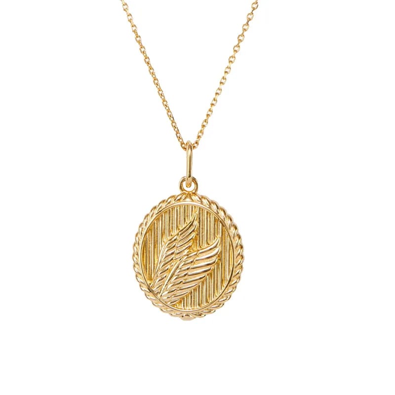 Custom Jewelry 925 Sterling Silver 18k Gold Plated Fashion Winged Coin Pendant Necklace For Women Pendant Necklaces