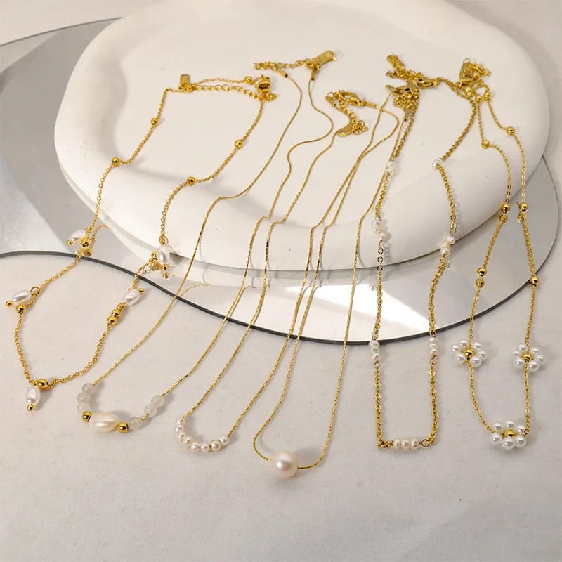 Elegant Versatile Multiple Style Freshwater Pearl Stainless Steel Women’s Necklaces Pendant Necklaces