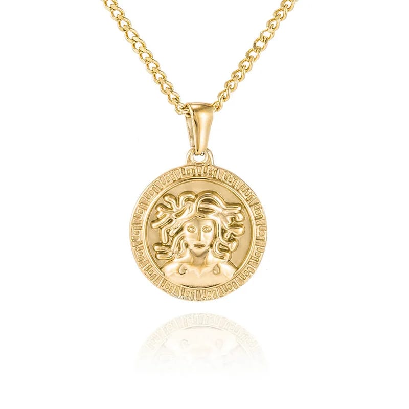 18k Gold Medusa Necklace Medusa Pendants Stainless Steel Mens Pendant Necklace Pendant Necklaces