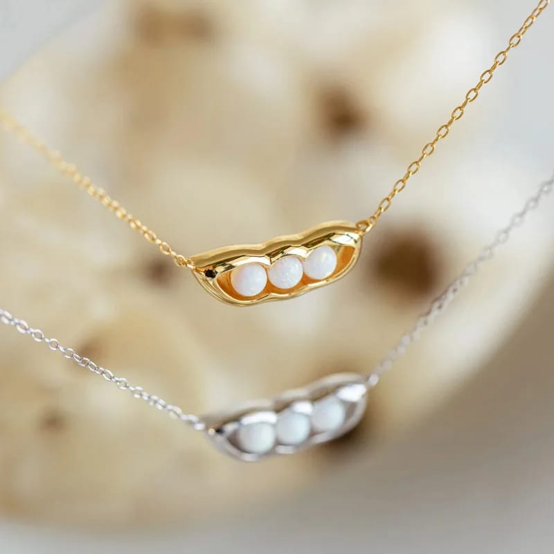 New Arrival Elegant Women Necklace Features Opal Stones Design Peas In A Pod Necklace Pendant Necklaces