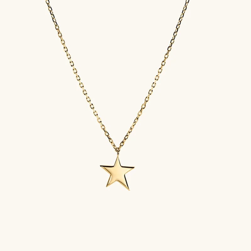 Delicate Minimalist Trendy Female Jewelry 925 Silver 18k Gold Plated Mini Star Pendant Necklace For Women Pendant Necklaces