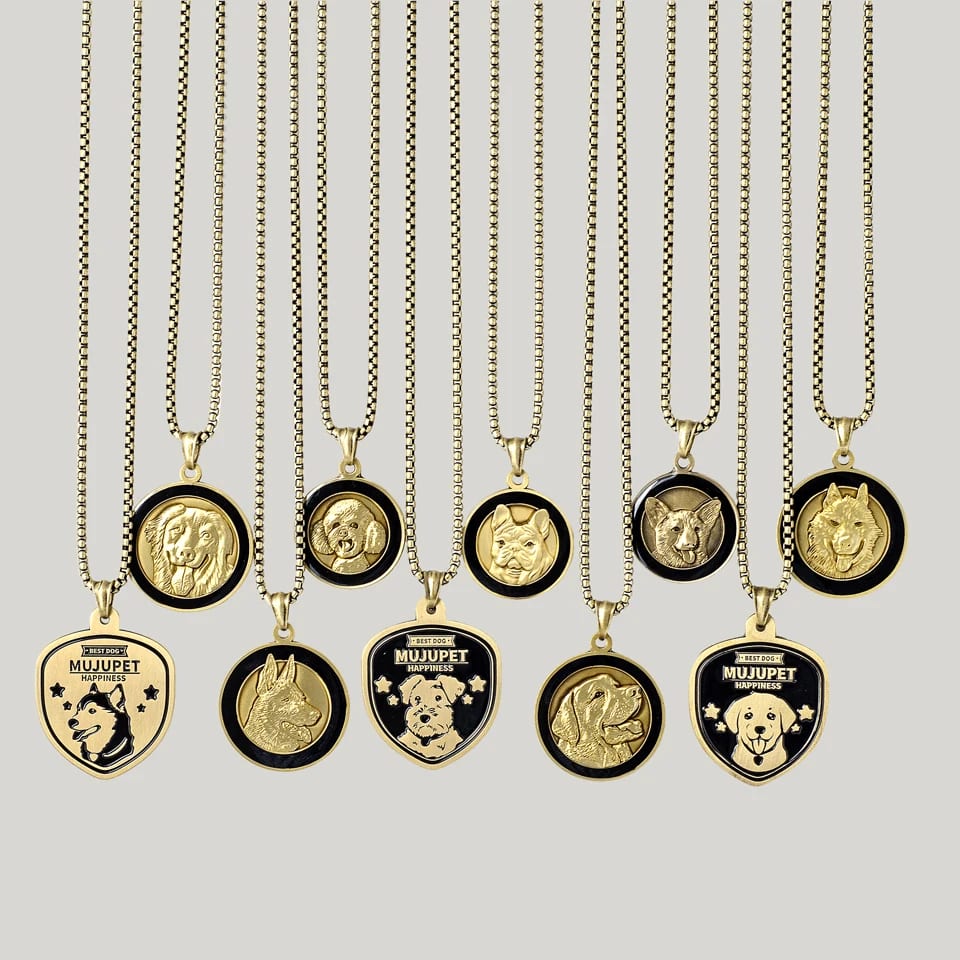 Wholesale Double-sided Custom Sublimation Collar Name Engrave Necklace Personalized Pet Id Dog Tags Pendant Necklaces