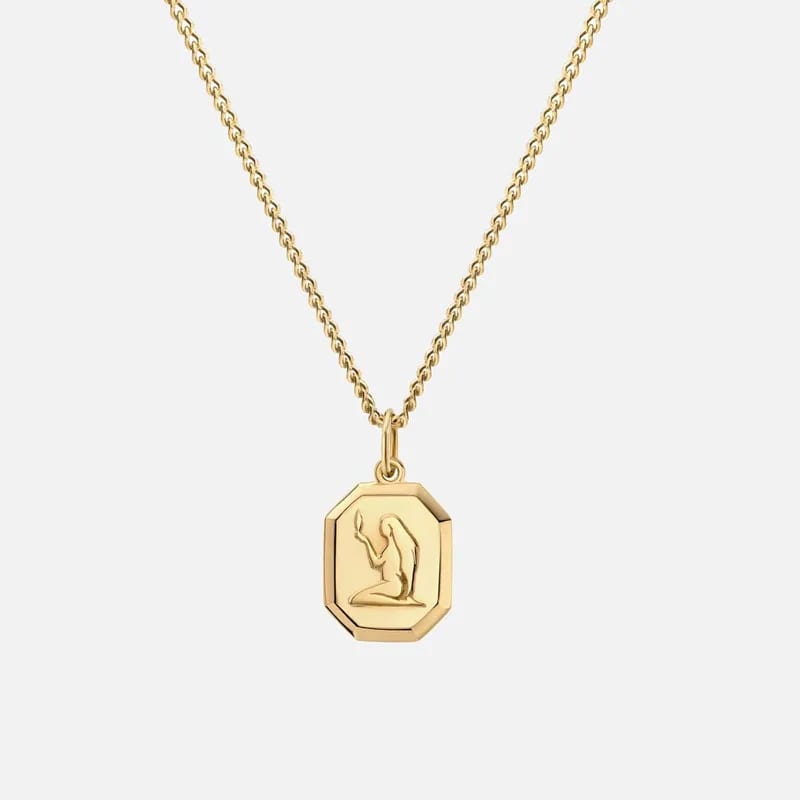 New Trendy Horoscope Necklace Jewelry 18k Gold Plated 925 Sterling Silver 12 Astrology Zodiac Sign Pendant Necklace Pendant Necklaces