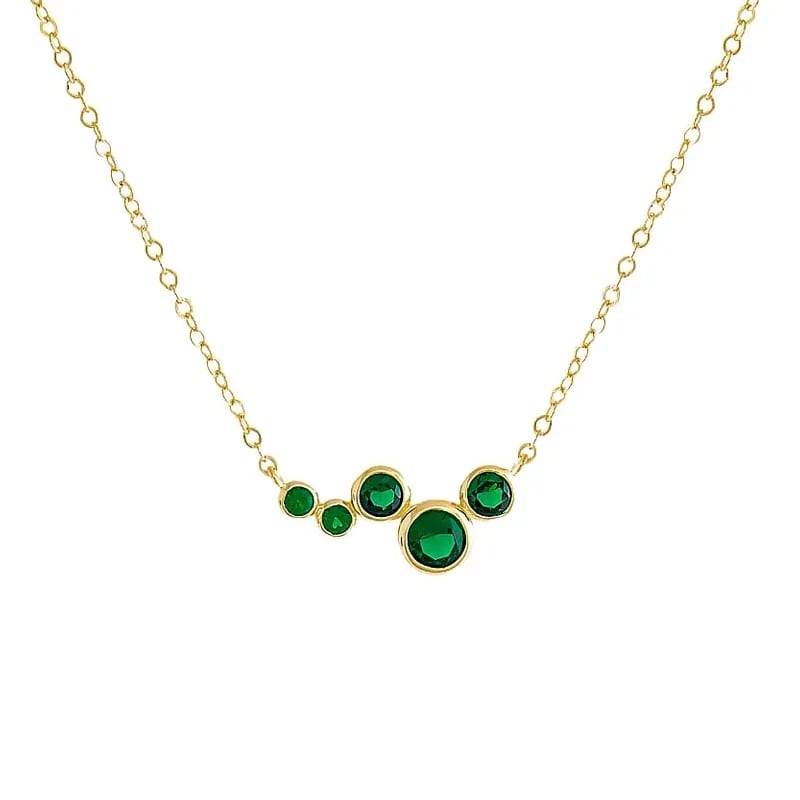 Dainty Fashion 925 Sterling Silver Cz Bezel Clustered Pendant Necklaces For Women New Arrival 2023 Pendant Necklaces