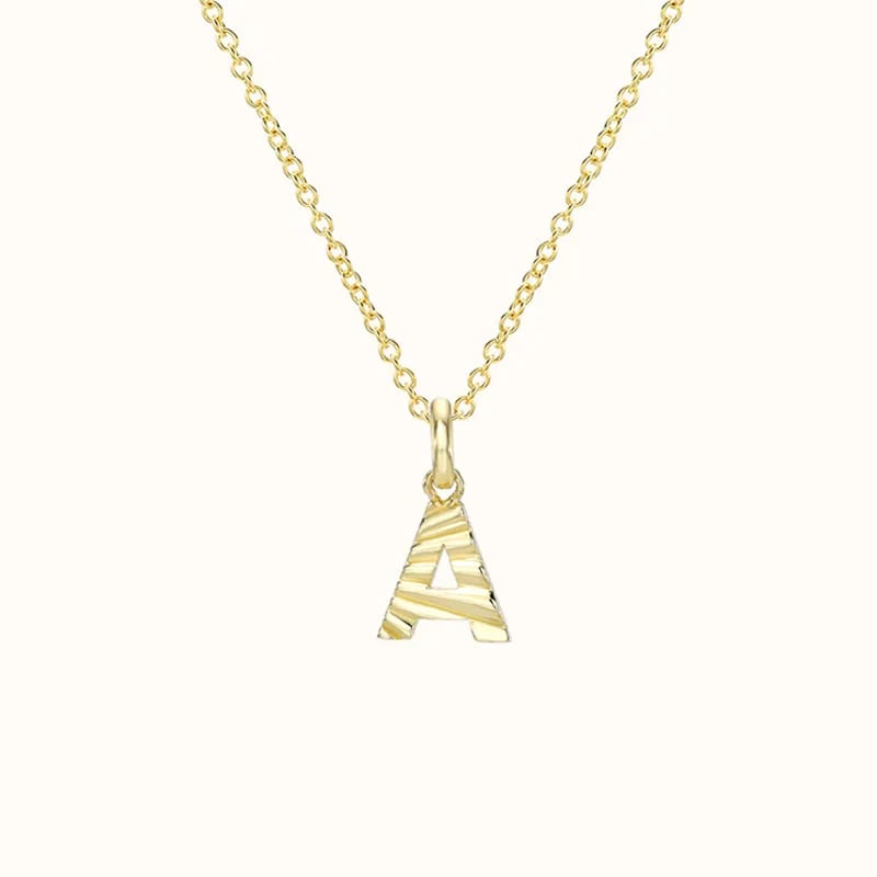 Dainty Minimalist 925 Sterling Silver Jewelry Custom 18k Gold Plated Alphabet Initial Letter Pendant Necklace Pendant Necklaces