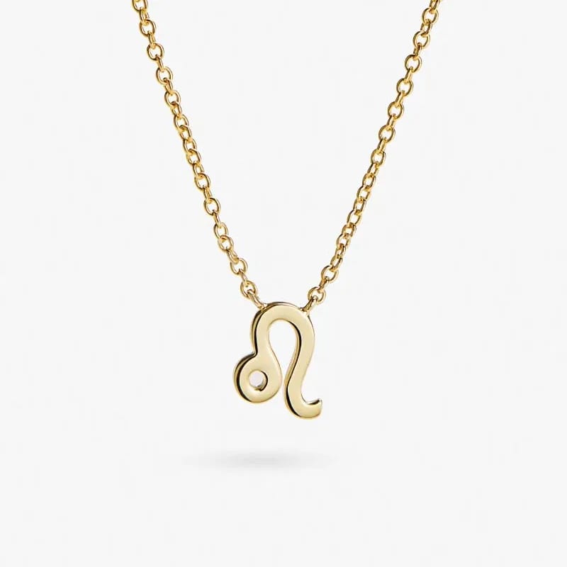 New Trendy Fashion Jewelry 925 Sterling Silver 14k Gold Plated 12 Horoscope Pendant Zodiac Sign Necklace Pendant Necklaces