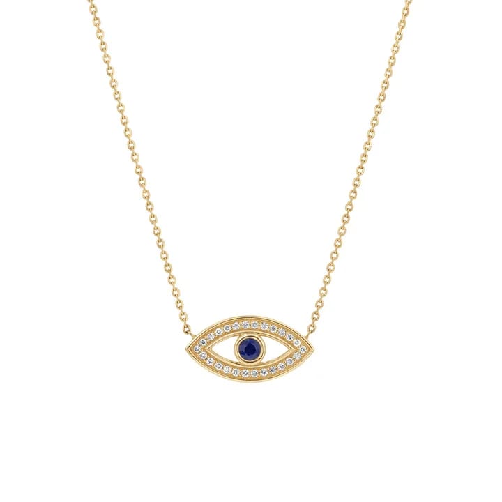 New Design Fashion 18k Gold Plated Cz Zircon Evil Devil Eye Heirloom Pendant Necklace For Women Jewelry Pendant Necklaces