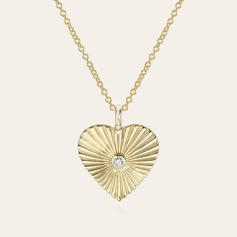 Fashion Delicate Shiny Diamond Love Heart Pendant Necklace 925 Sterling Silver Necklace For Women Pendant Necklaces
