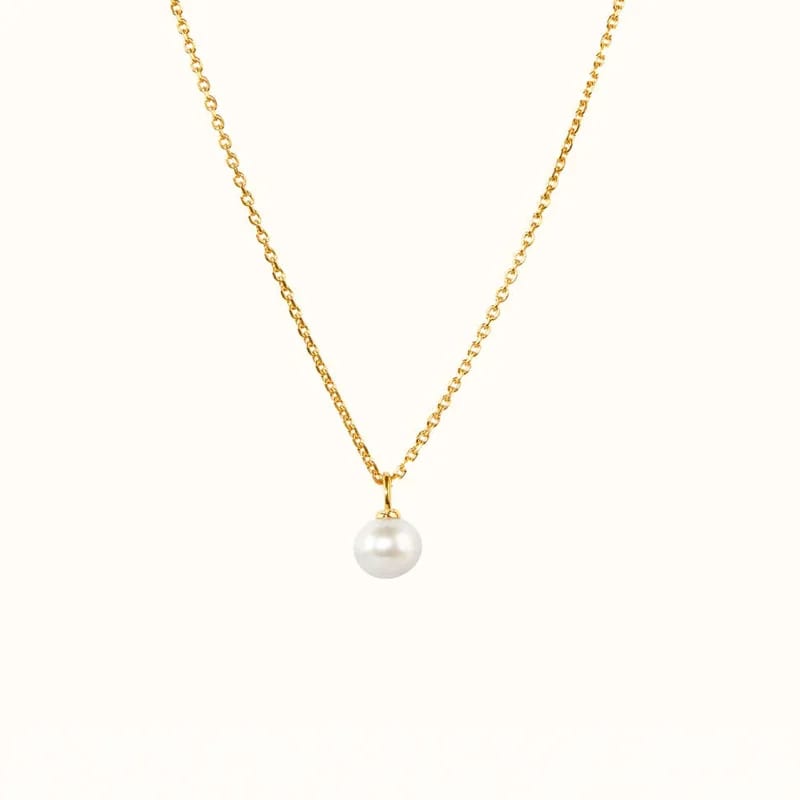 Women Jewelry Fashion 925 Sterling Silver Unique Natural Fresh Water Single Mini Pearl Pendant Necklace Pearl Necklaces