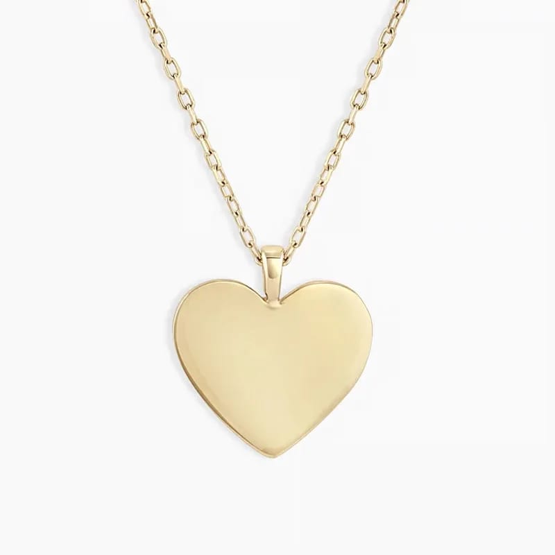 Classic 925 Sterling Silver 14k 18k Gold Plated Heart Pendant Necklace For Women Pendant Necklaces