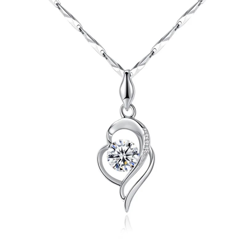 Hot Sale Crystal Heart Necklace For Women Chain Heart Shape Pendant Gift Necklace Pendant Necklaces