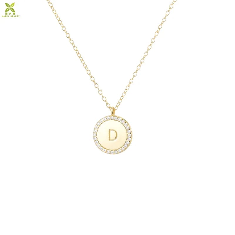 Fashion Jewelry Crystal Initial Letter D Alphabet Charm Pendant Necklace Pendant Necklaces