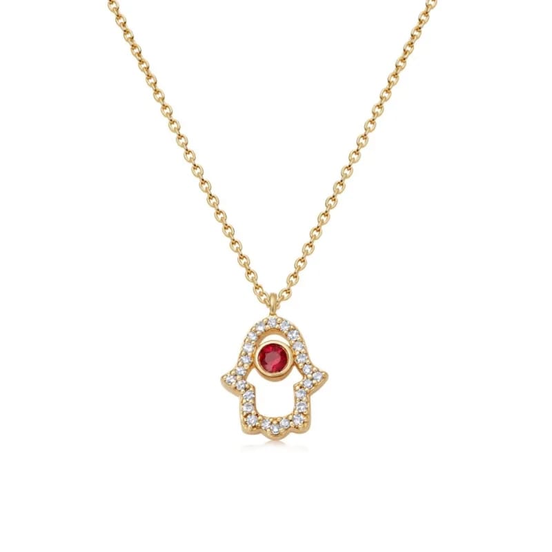 Factory Wholesale Fashion Women 925 Sterling Silver Hamsa Hand Pendant Necklace Pendant Necklaces