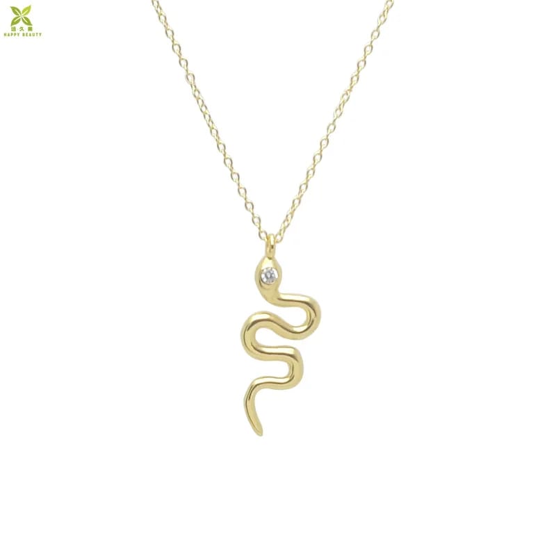 Wholesale 18k Gold Plated Snake Pendant Necklace For Women Men Pendant Necklaces