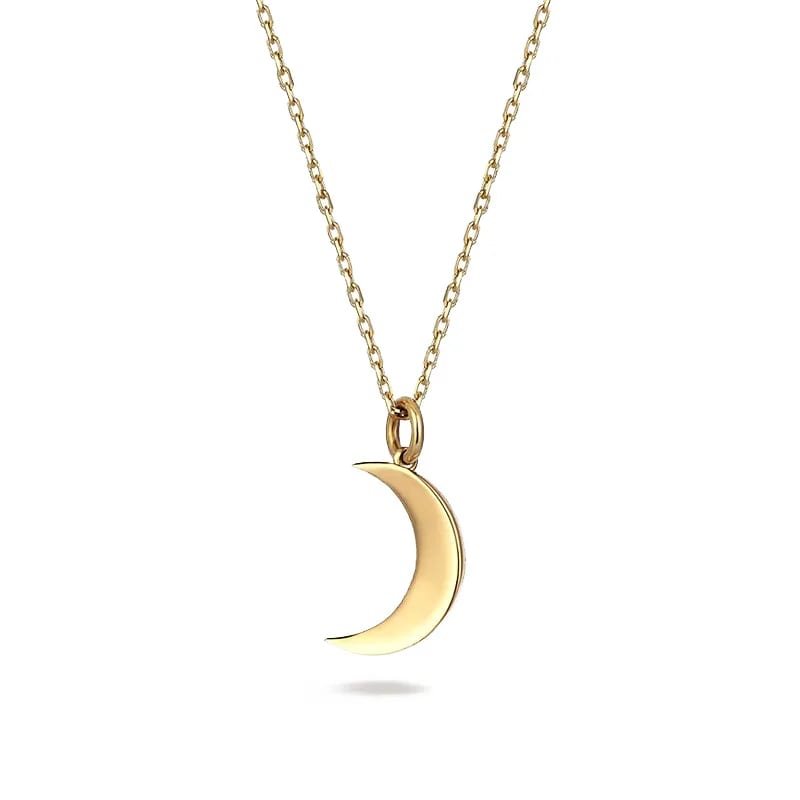 SXS JEWELRY High Polishing 925 Sterling Silver Crescent Moon Necklace For Women Pendant Necklaces
