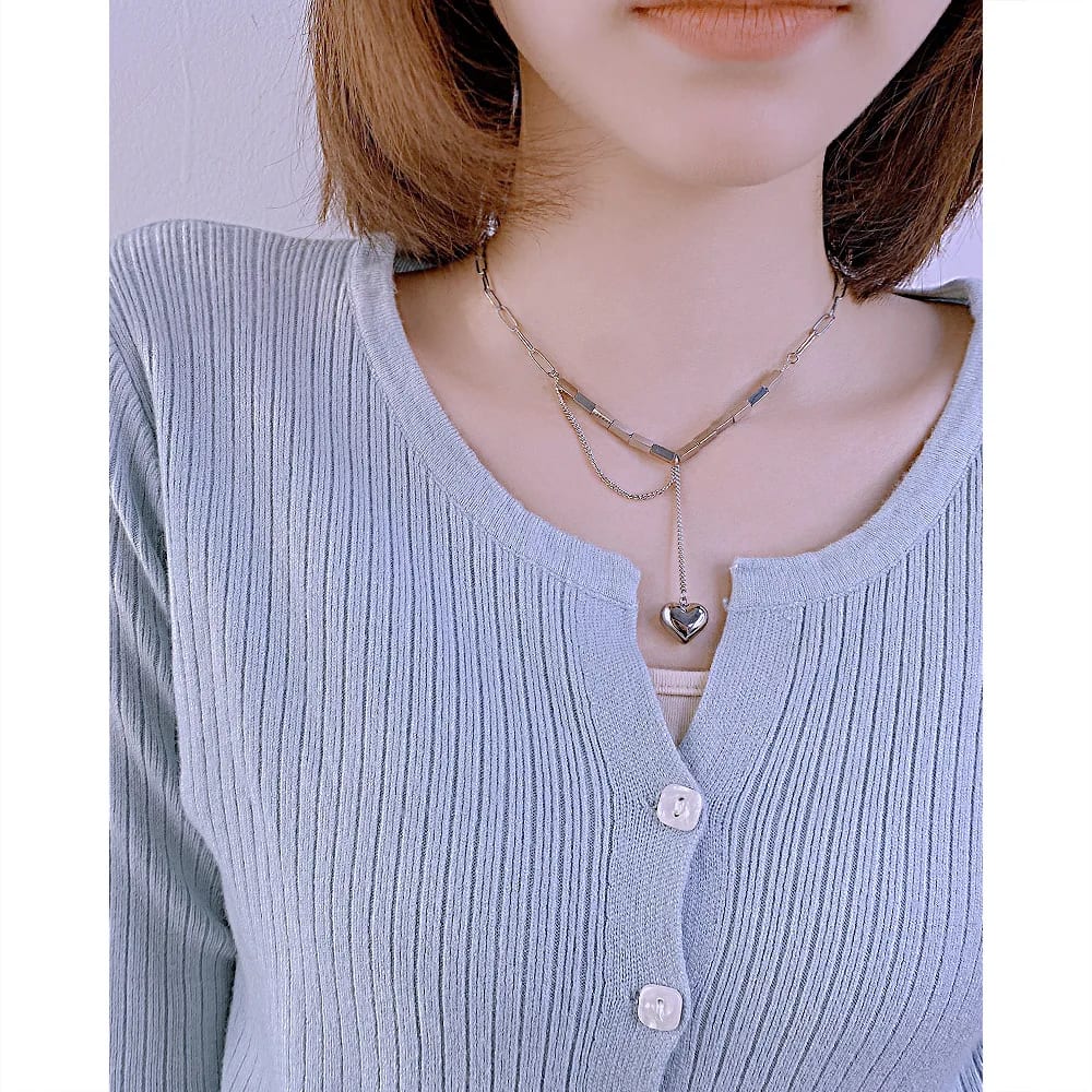 Fine Polished Silver Color Or 10k Gold Plated Best Friends Chain Necklaces Heart Jewelry Vendors Stainless Steel Pendant Necklaces