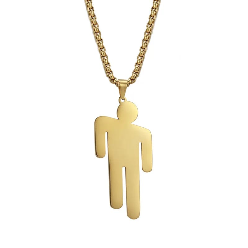 Hip Hop Ip Plated Stainless Steel Mens People Shaped Necklace With Pendant Jewelry Pendant Necklaces