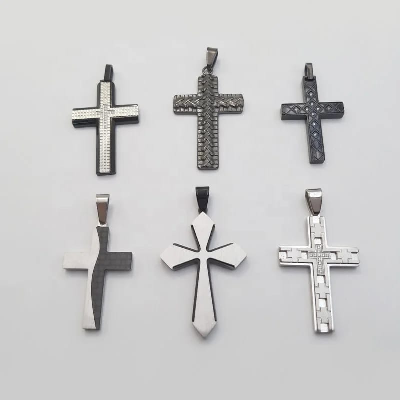 SXS JEWELRY Jewelry Supplier Stainless Steel Cross Pendant Necklaces Gesus Cross Necklace For Men Cross Necklace