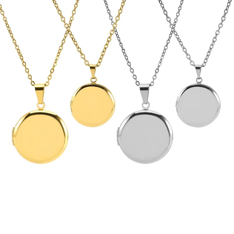 Classic Custom Gold Plated Heart Charm Locket Pendant Necklace Stainless Steel Pendant Necklaces