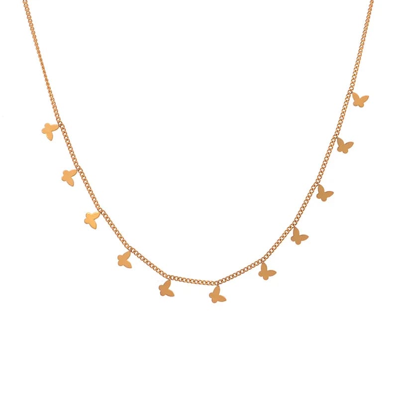 Stainless Steel High Glossing Butterfly Charm Choker Necklace For Jewelry Making Made In China Chokers and Collars