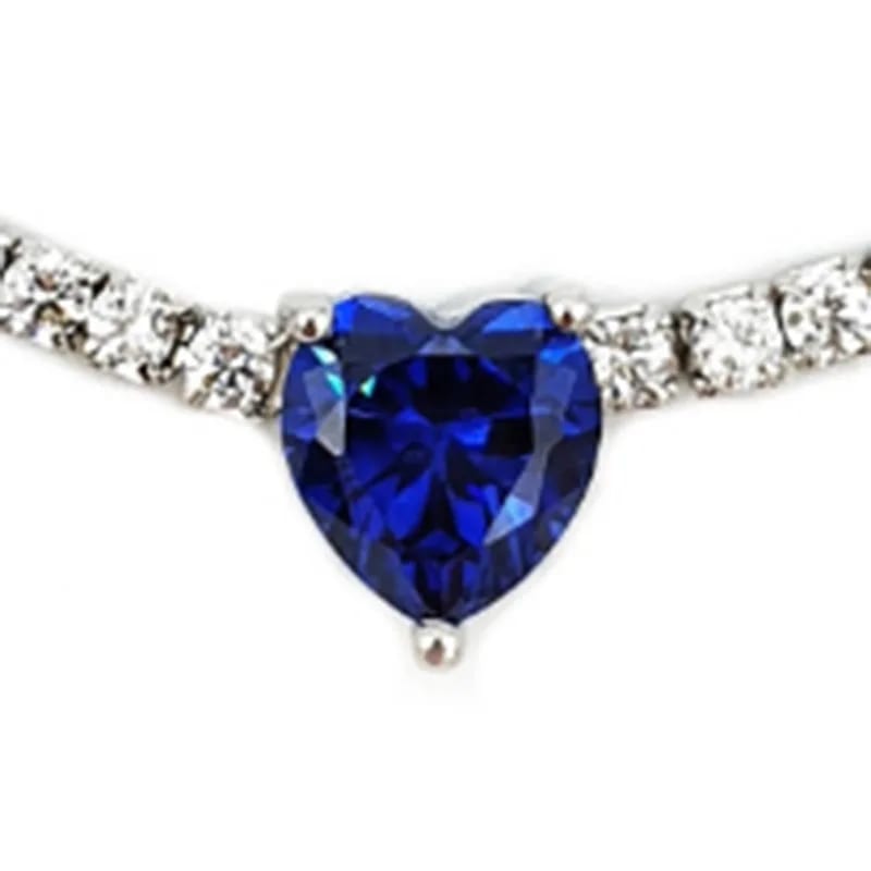 Custom Fashion Diamond Heart Tennis Necklace Jewelry Men Women Chokers and Collars