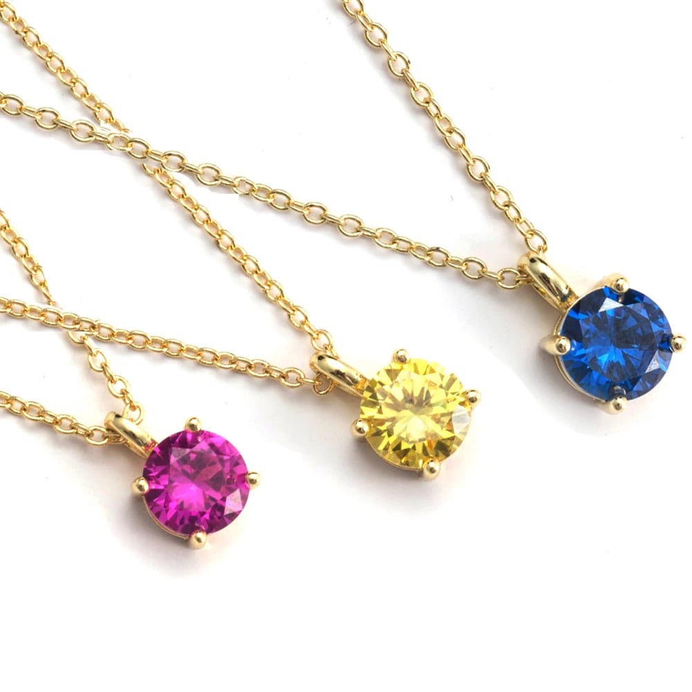 Natural Stone Necklace Birthstone Necklace Jewelry Pendant Necklaces