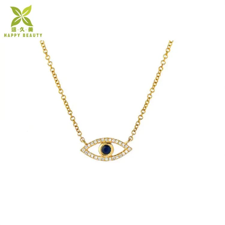 Sapphire Eye Necklace Pendants Eye Pendant Necklace Sterling Silver For Ladies Pendant Necklaces
