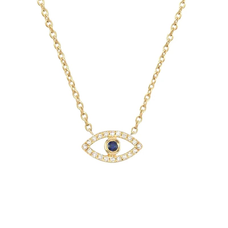 Zircon Stone Jewelry Pendant Necklace Diamond Sapphire Eye Pendant Necklace Pendant Necklaces