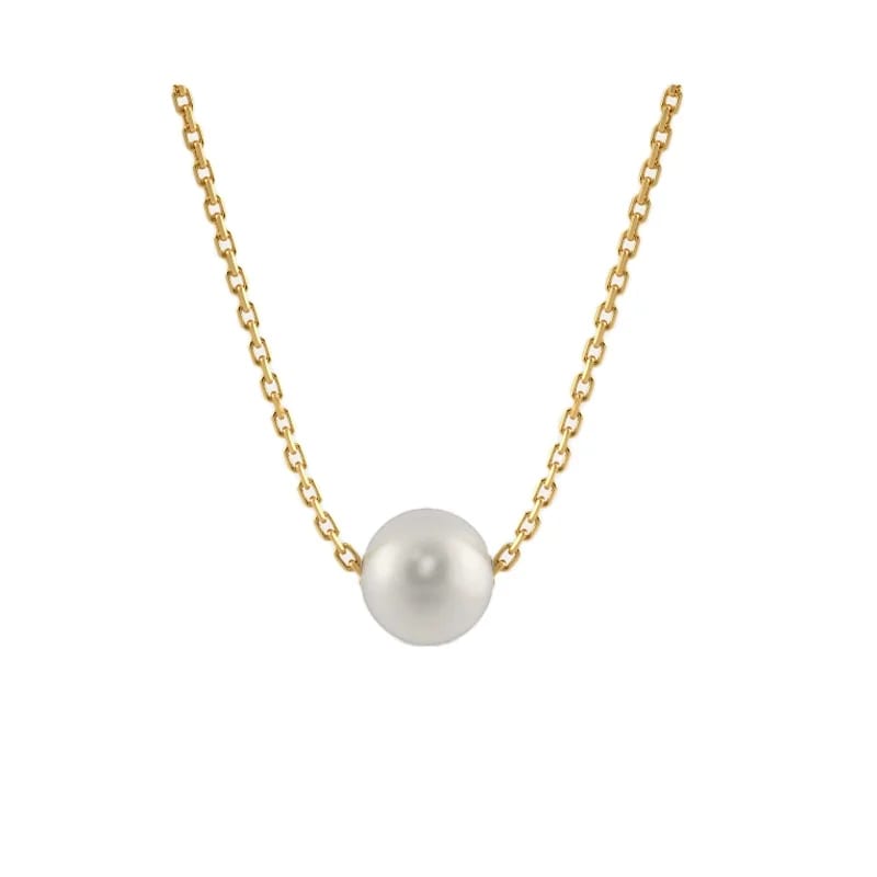 Newest Fashion Womens Pearl Jewelry Minimalist Single Freshwater Pearl Charm Necklace Wholesale Pearl Necklaces