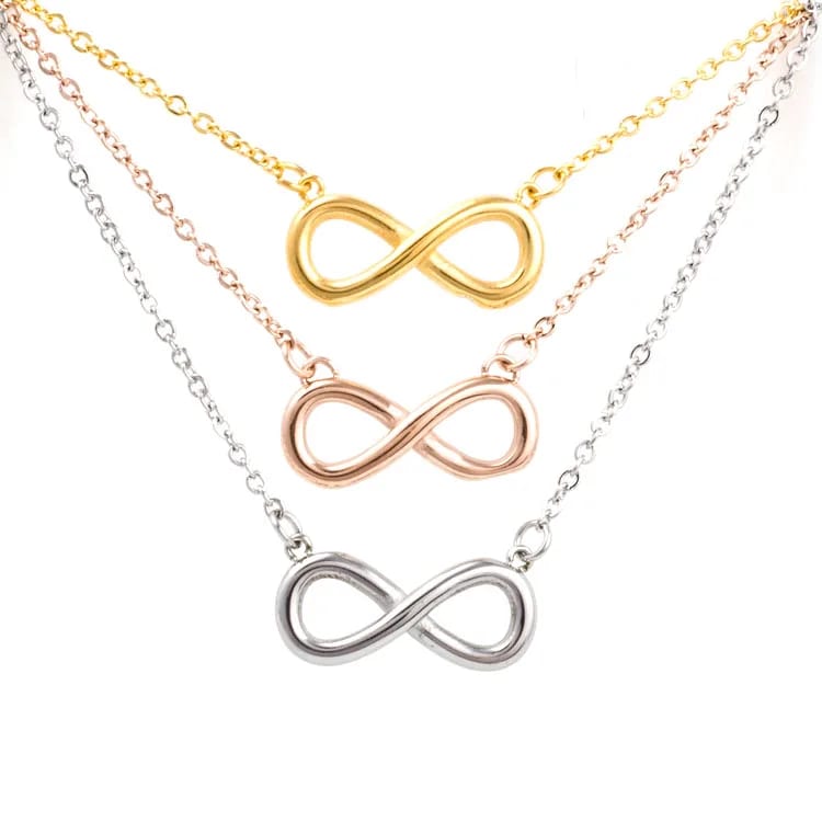 Latest Fashion 925 Sterling Silver Simple Pendant Infinity Charms Necklace Pendant Necklaces