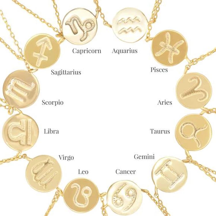 925 Sterling Silver Jewelry 12 Zodiac Star Sign Necklace Gift For Women Girls Jewelry Pendant Necklaces